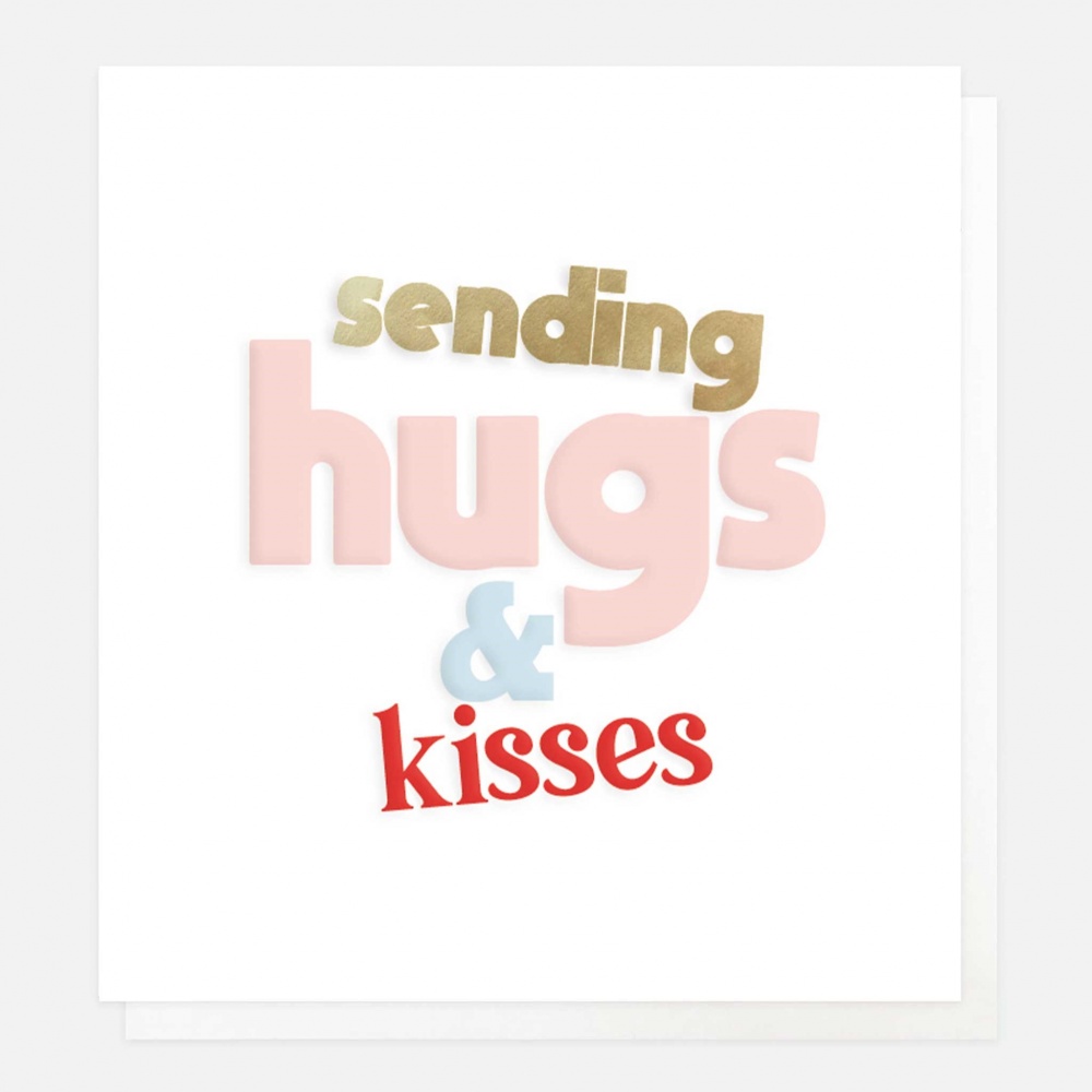 Sending Hugs and Kisses Card By Caroline Gardner